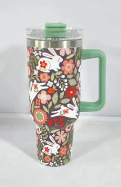 Vaso con alegría navideña