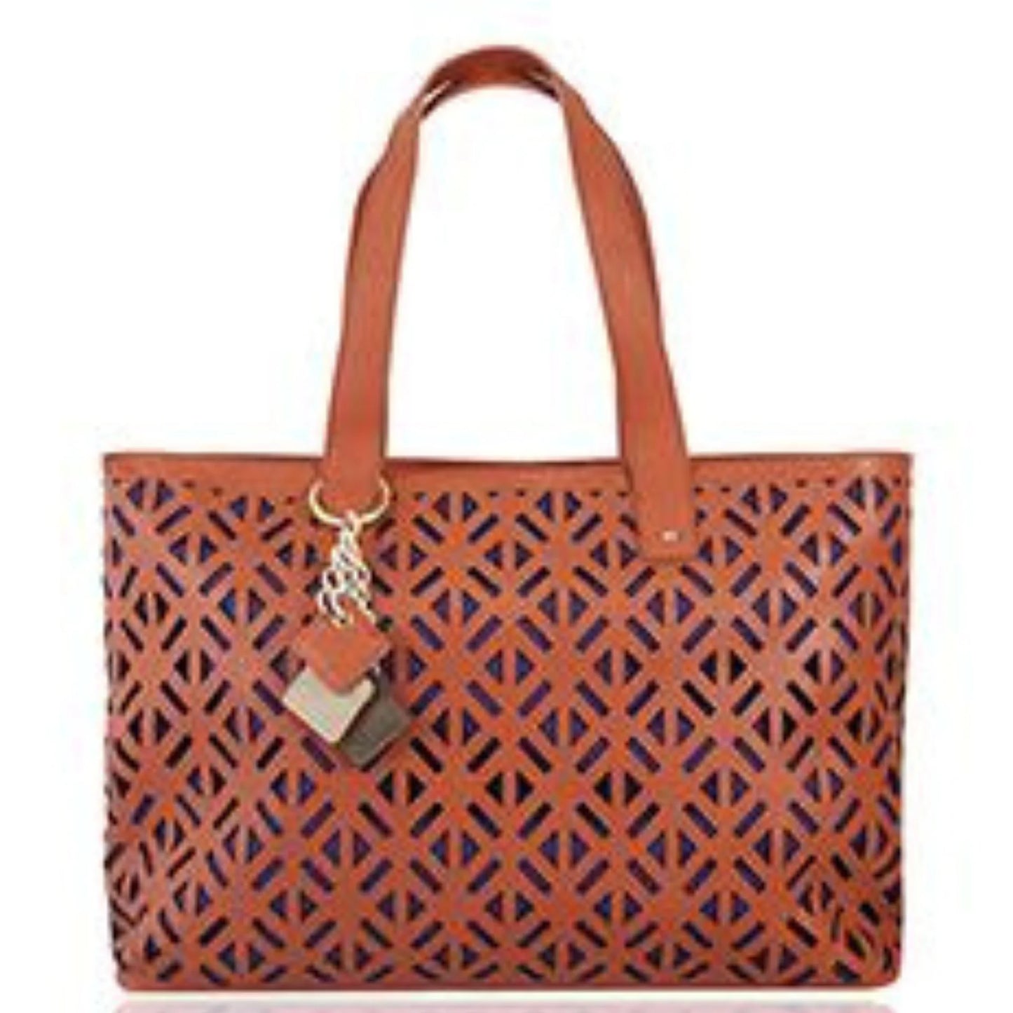 Tote de Piel Luminoso - Naranja